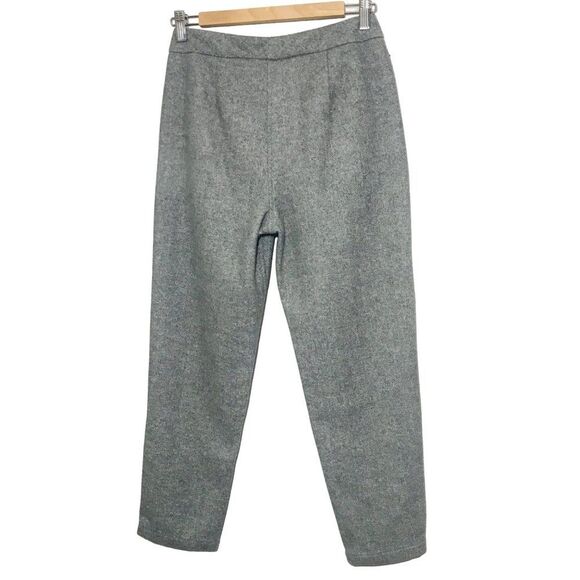 Blueluck Wool Micro Chevron Woven Knit High Rise Pants In Grey Size Small - Picture 7 of 7